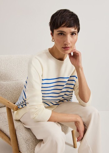 Phase Eight Sadie Stripe Knitwear Blue Australia | UP0184792